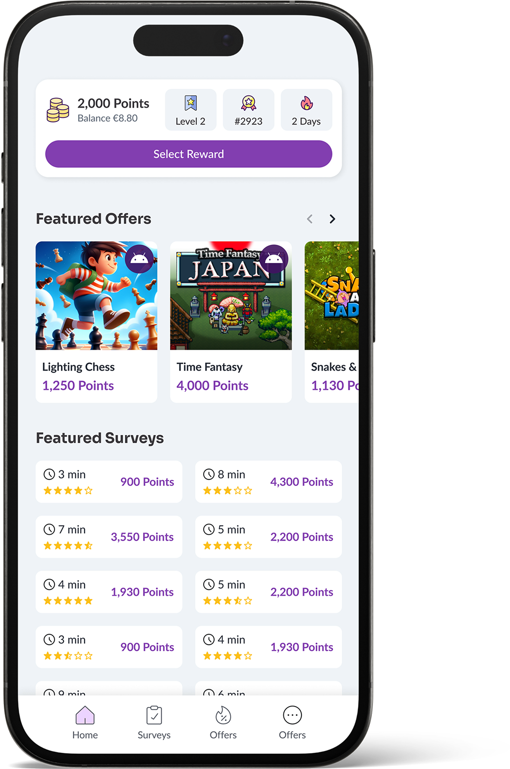 PrizePanda App Interface